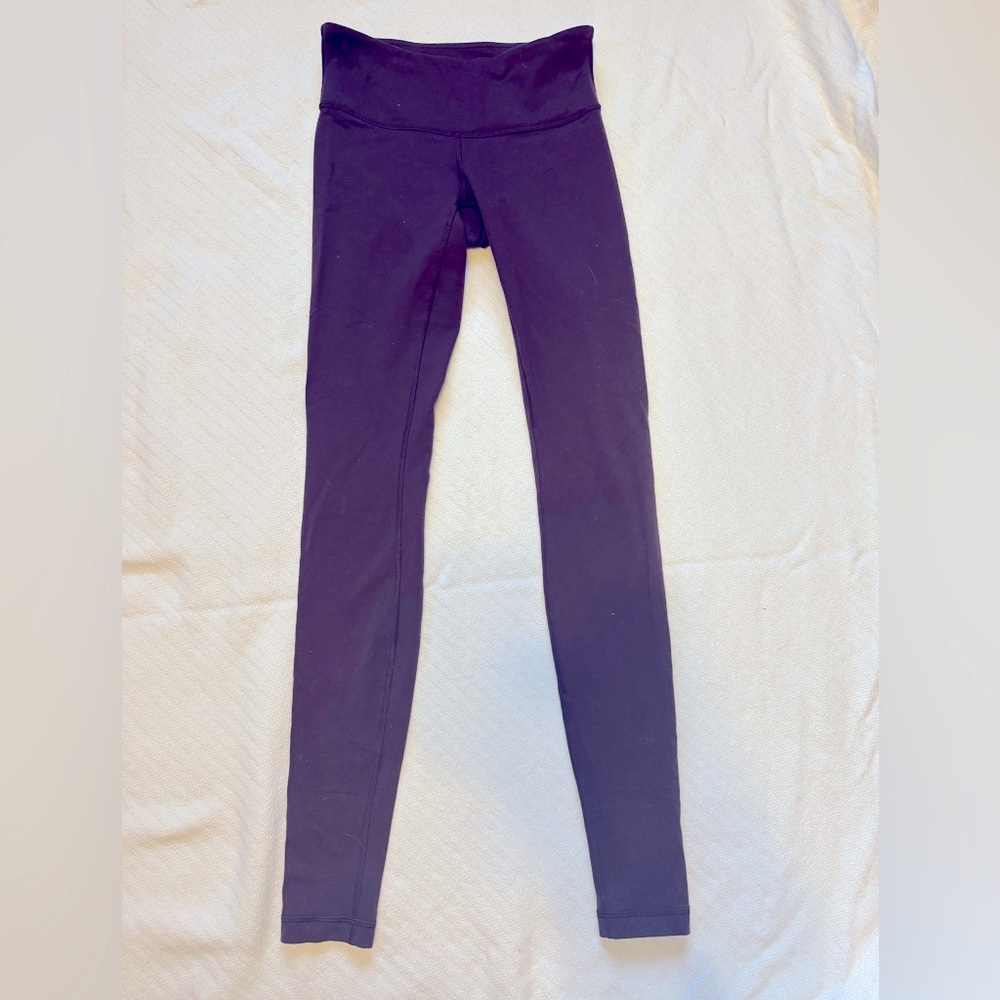 Lululemon Wonder Under Plum Leggings, Size 4